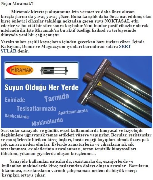 sivas su arıtma sistemleri miramak manyetik kireç önleyici